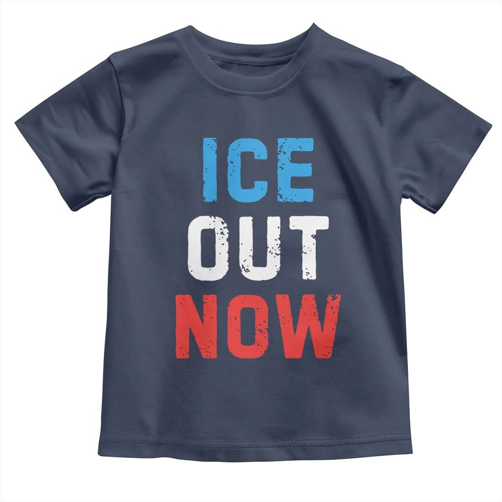 Ice Out Toddler T Shirt Minneapolis Resist ICE Immigration Rights Protest TS14 Navy Print Your Wear