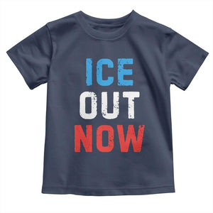 Ice Out Toddler T Shirt Minneapolis Resist ICE Immigration Rights Protest TS14 Navy Print Your Wear
