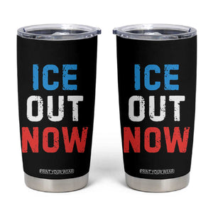 Ice Out Tumbler Cup Minneapolis Resist ICE Immigration Rights Protest TS14 Black Print Your Wear