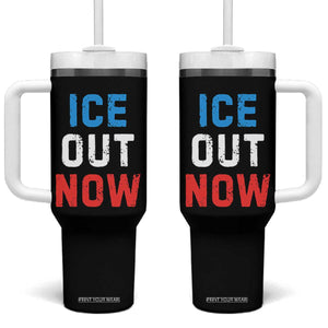 Ice Out Tumbler With Handle Minneapolis Resist ICE Immigration Rights Protest TS14 One Size: 40 oz Black Print Your Wear