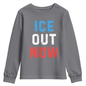 Ice Out Youth Sweatshirt Minneapolis Resist ICE Immigration Rights Protest TS14 Charcoal Print Your Wear