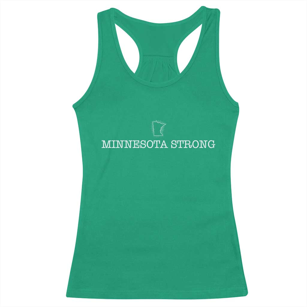 Minnesota Strong Racerback Tank Top Minneapolis Resist Anti ICE Immigration Protest TS14 Irish Green Print Your Wear