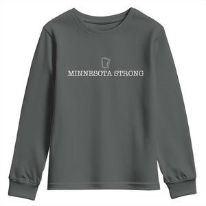 Minnesota Strong Youth Sweatshirt Minneapolis Resist Anti ICE Immigration Protest TS14 Dark Heather Print Your Wear