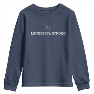 Minnesota Strong Youth Sweatshirt Minneapolis Resist Anti ICE Immigration Protest TS14 Navy Print Your Wear