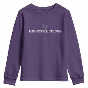 Minnesota Strong Youth Sweatshirt Minneapolis Resist Anti ICE Immigration Protest TS14 Purple Print Your Wear