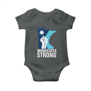 Minnesota Strong Baby Onesie Minneapolis Resist ICE Immigration Human Rights Protest TS14 Dark Heather Print Your Wear