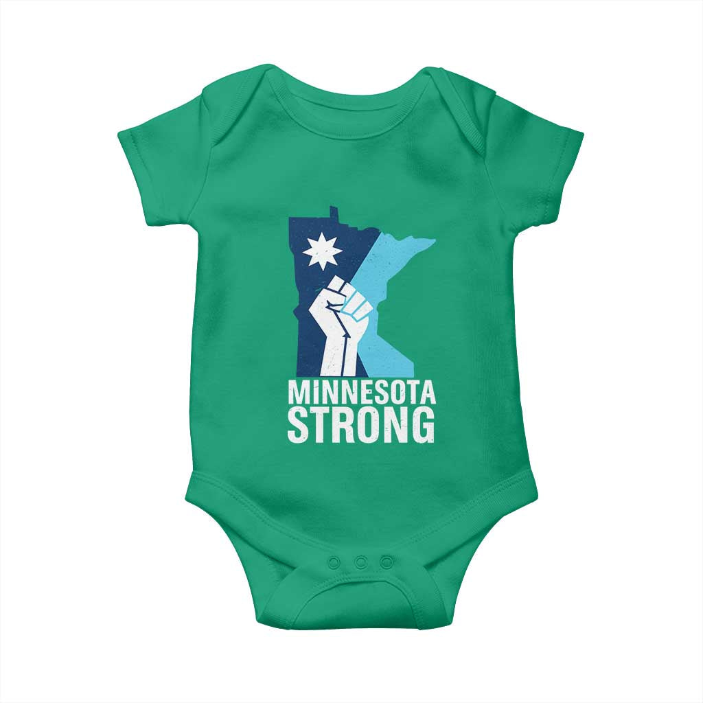 Minnesota Strong Baby Onesie Minneapolis Resist ICE Immigration Human Rights Protest TS14 Irish Green Print Your Wear