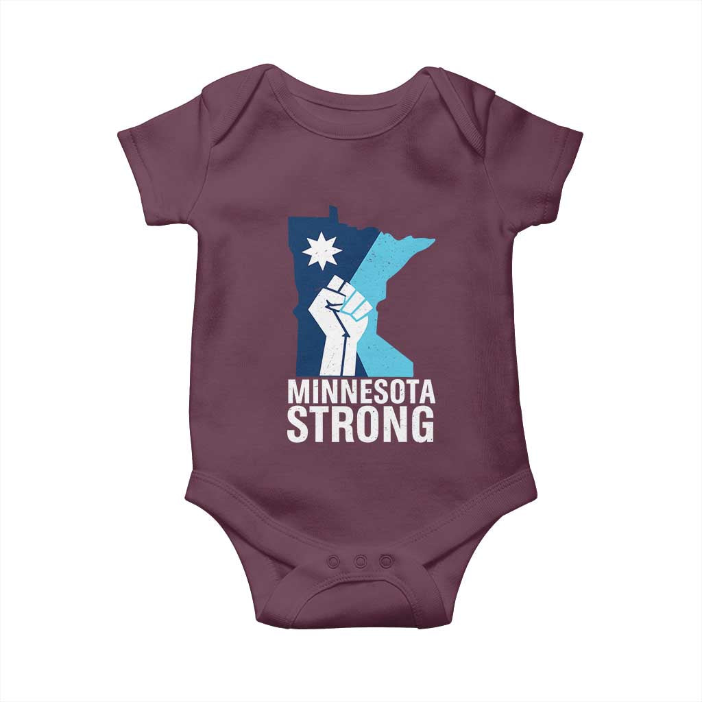 Minnesota Strong Baby Onesie Minneapolis Resist ICE Immigration Human Rights Protest TS14 Maroon Print Your Wear