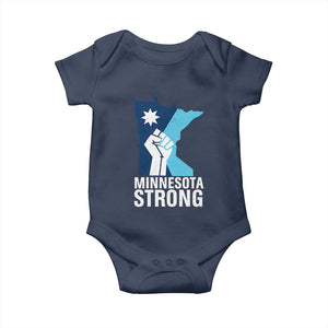 Minnesota Strong Baby Onesie Minneapolis Resist ICE Immigration Human Rights Protest TS14 Navy Print Your Wear