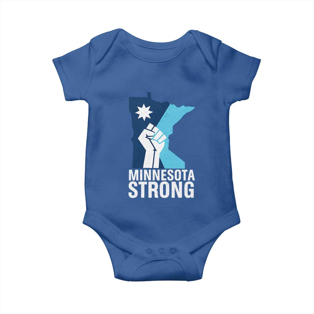 Minnesota Strong Baby Onesie Minneapolis Resist ICE Immigration Human Rights Protest TS14 Royal Blue Print Your Wear