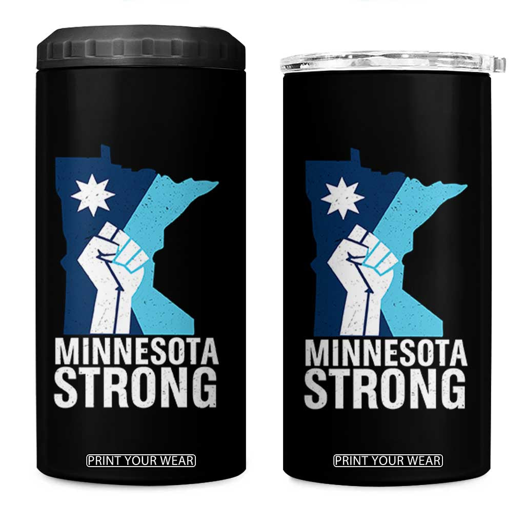 Minnesota Strong 4 in 1 Can Cooler Tumbler Minneapolis Resist ICE Immigration Human Rights Protest TS14 One Size: 16 oz Black Print Your Wear
