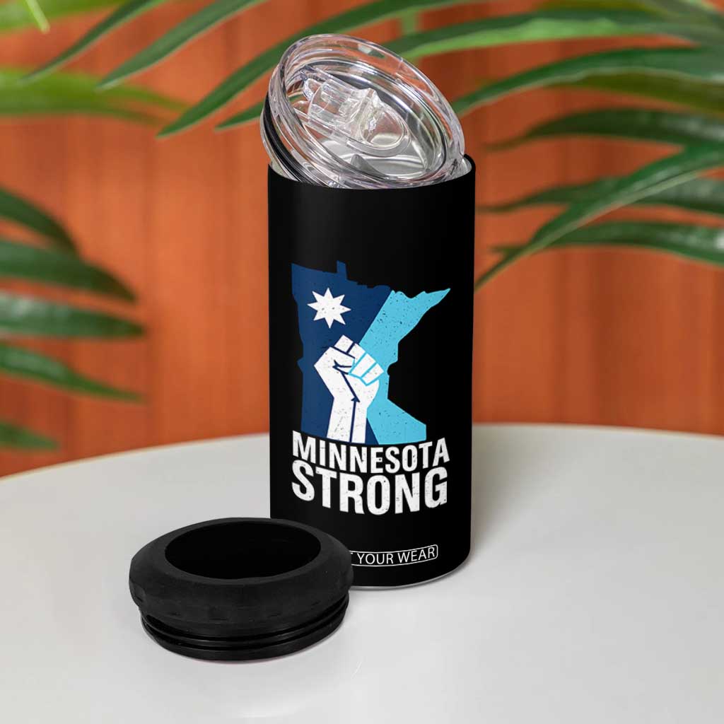 Minnesota Strong 4 in 1 Can Cooler Tumbler Minneapolis Resist ICE Immigration Human Rights Protest TS14 Print Your Wear