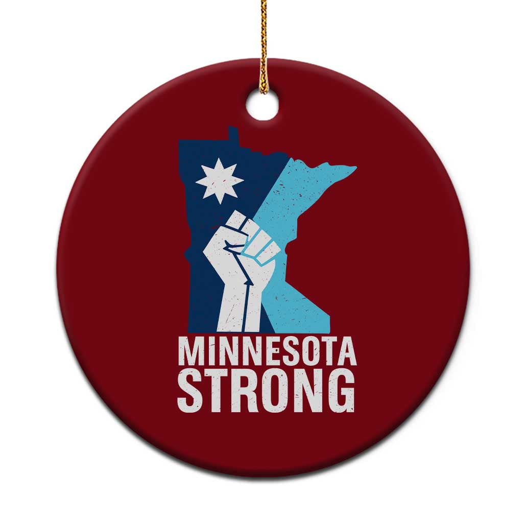 Minnesota Strong Ceramic Ornament Minneapolis Resist ICE Immigration Human Rights Protest TS14 1pc Red Print Your Wear