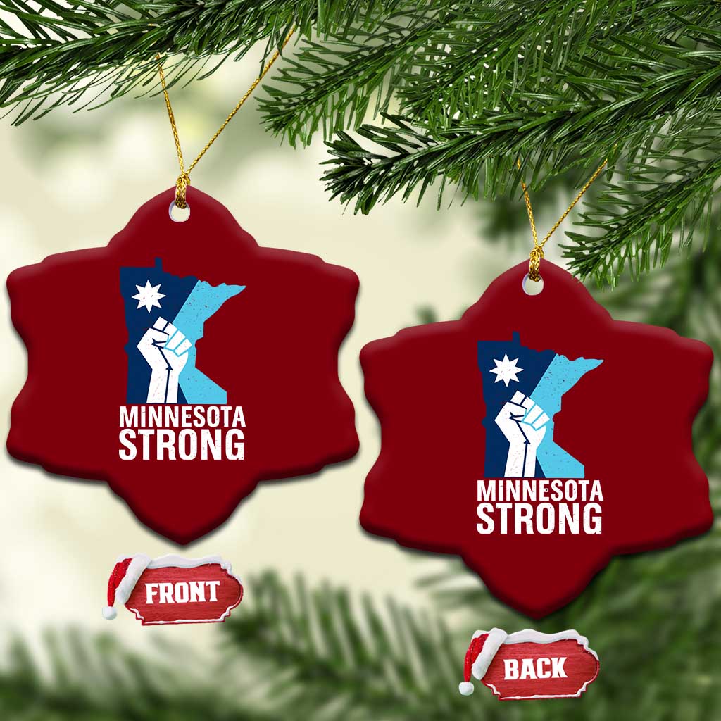 Minnesota Strong Ceramic Ornament Minneapolis Resist ICE Immigration Human Rights Protest TS14 Print Your Wear