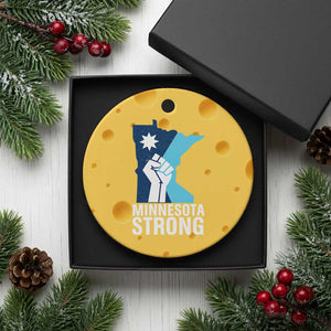 Minnesota Strong Ceramic Ornament Minneapolis Resist ICE Immigration Human Rights Protest TS14 1pc Yellow Cheese Print Your Wear