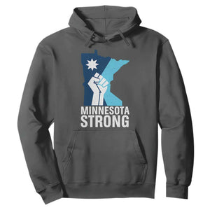Minnesota Strong Hoodie Minneapolis Resist ICE Immigration Human Rights Protest TS14 Dark Heather Print Your Wear
