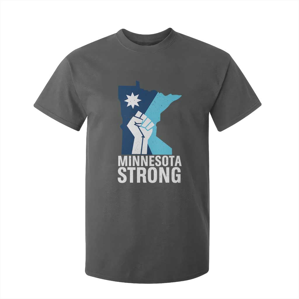 Minnesota Strong T Shirt For Kid Minneapolis Resist ICE Immigration Human Rights Protest TS14 Dark Heather Print Your Wear