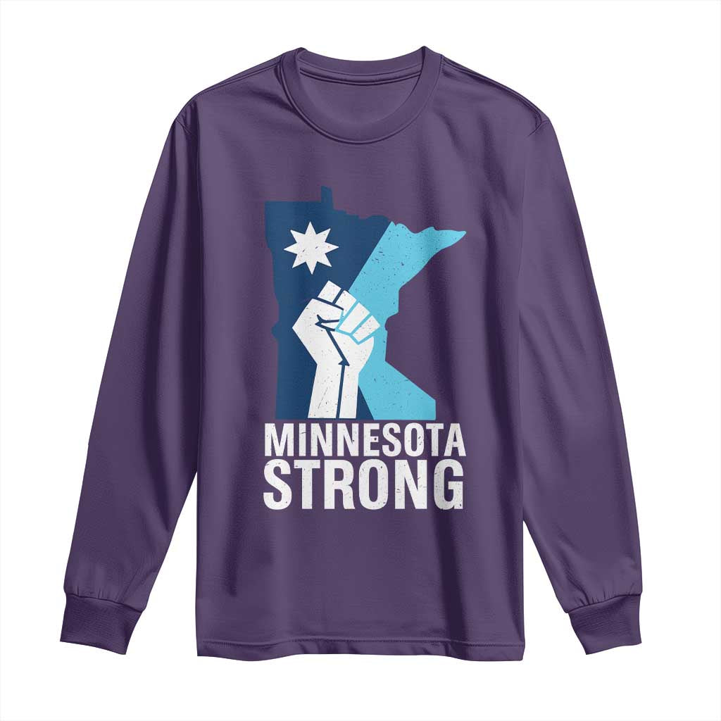 Minnesota Strong Long Sleeve Shirt Minneapolis Resist ICE Immigration Human Rights Protest TS14 Purple Print Your Wear