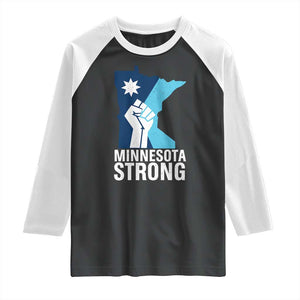 Minnesota Strong Raglan Shirt Minneapolis Resist ICE Immigration Human Rights Protest TS14 Black White Print Your Wear
