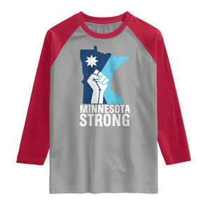 Minnesota Strong Raglan Shirt Minneapolis Resist ICE Immigration Human Rights Protest TS14 Sport Gray Red Print Your Wear