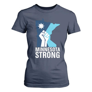 Minnesota Strong T Shirt For Women Minneapolis Resist ICE Immigration Human Rights Protest TS14 Navy Print Your Wear