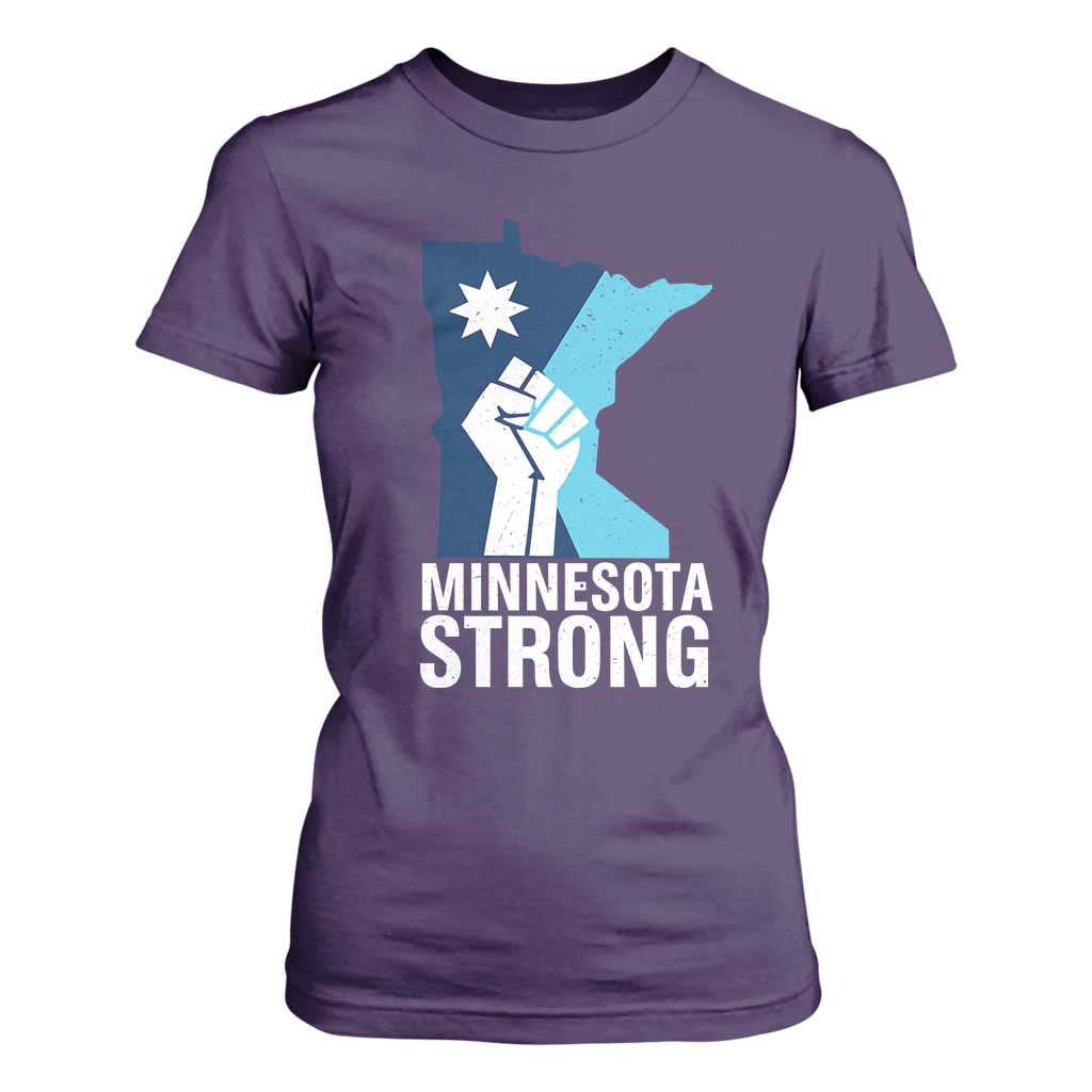 Minnesota Strong T Shirt For Women Minneapolis Resist ICE Immigration Human Rights Protest TS14 Purple Print Your Wear