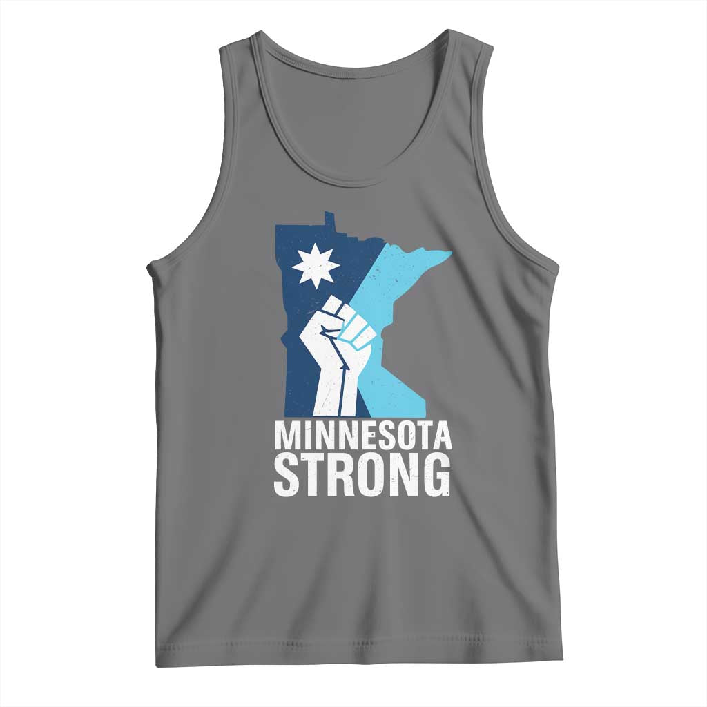 Minnesota Strong Tank Top Minneapolis Resist ICE Immigration Human Rights Protest TS14 Black Heather Print Your Wear