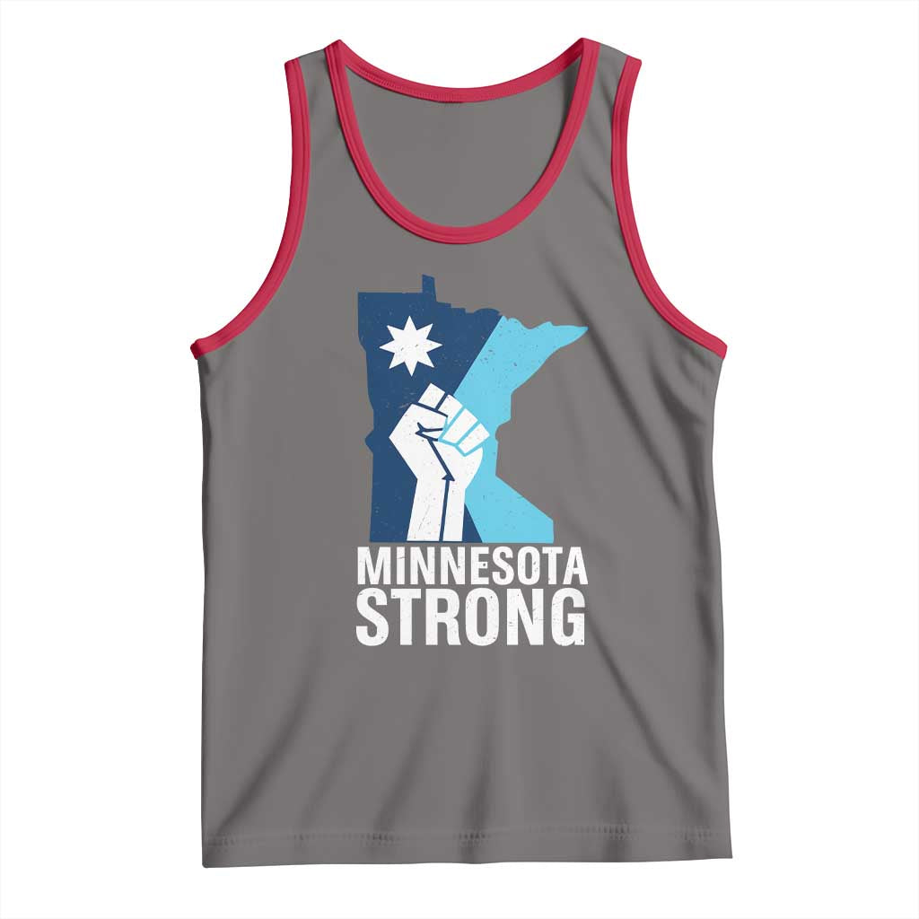 Minnesota Strong Tank Top Minneapolis Resist ICE Immigration Human Rights Protest TS14 Deep Heather Red Print Your Wear