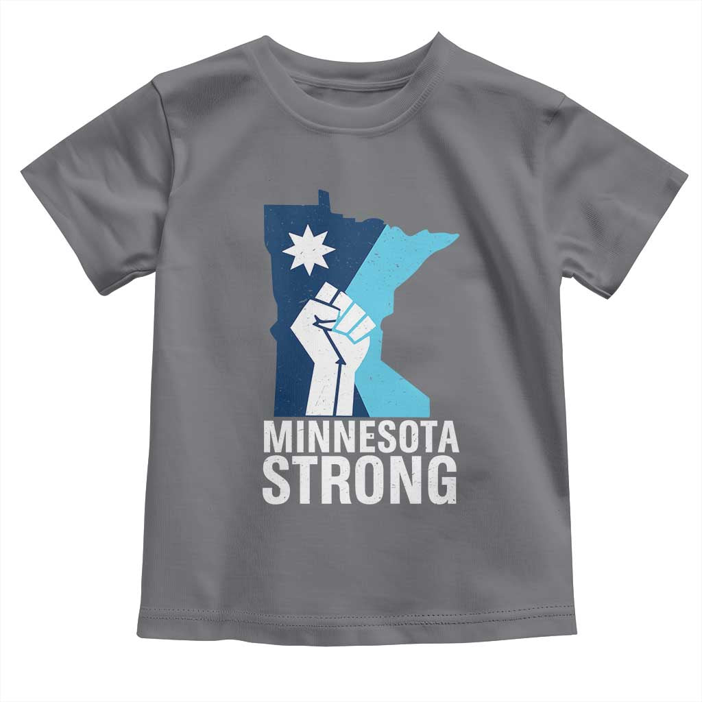 Minnesota Strong Toddler T Shirt Minneapolis Resist ICE Immigration Human Rights Protest TS14 Charcoal Print Your Wear