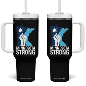 Minnesota Strong Tumbler With Handle Minneapolis Resist ICE Immigration Human Rights Protest TS14 One Size: 40 oz Black Print Your Wear