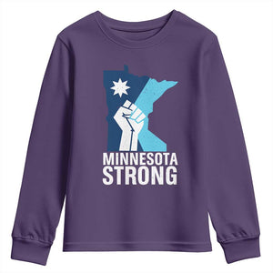 Minnesota Strong Youth Sweatshirt Minneapolis Resist ICE Immigration Human Rights Protest TS14 Purple Print Your Wear