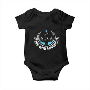 Minnesota Strong Baby Onesie Stand With Minnesota Anti ICE Immigration Rights Protest TS14 Black Print Your Wear