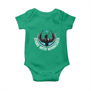 Minnesota Strong Baby Onesie Stand With Minnesota Anti ICE Immigration Rights Protest TS14 Irish Green Print Your Wear