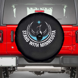 Minnesota Strong Spare Tire Cover Stand With Minnesota Anti ICE Immigration Rights Protest TS14 Black Print Your Wear