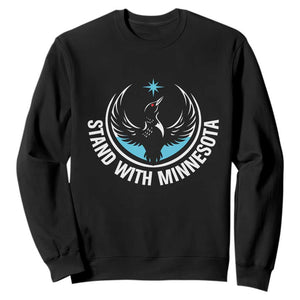 Minnesota Strong Sweatshirt Stand With Minnesota Anti ICE Immigration Rights Protest TS14 Black Print Your Wear