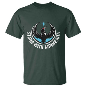Minnesota Strong T Shirt Stand With Minnesota Anti ICE Immigration Rights Protest TS14 Dark Forest Green Print Your Wear