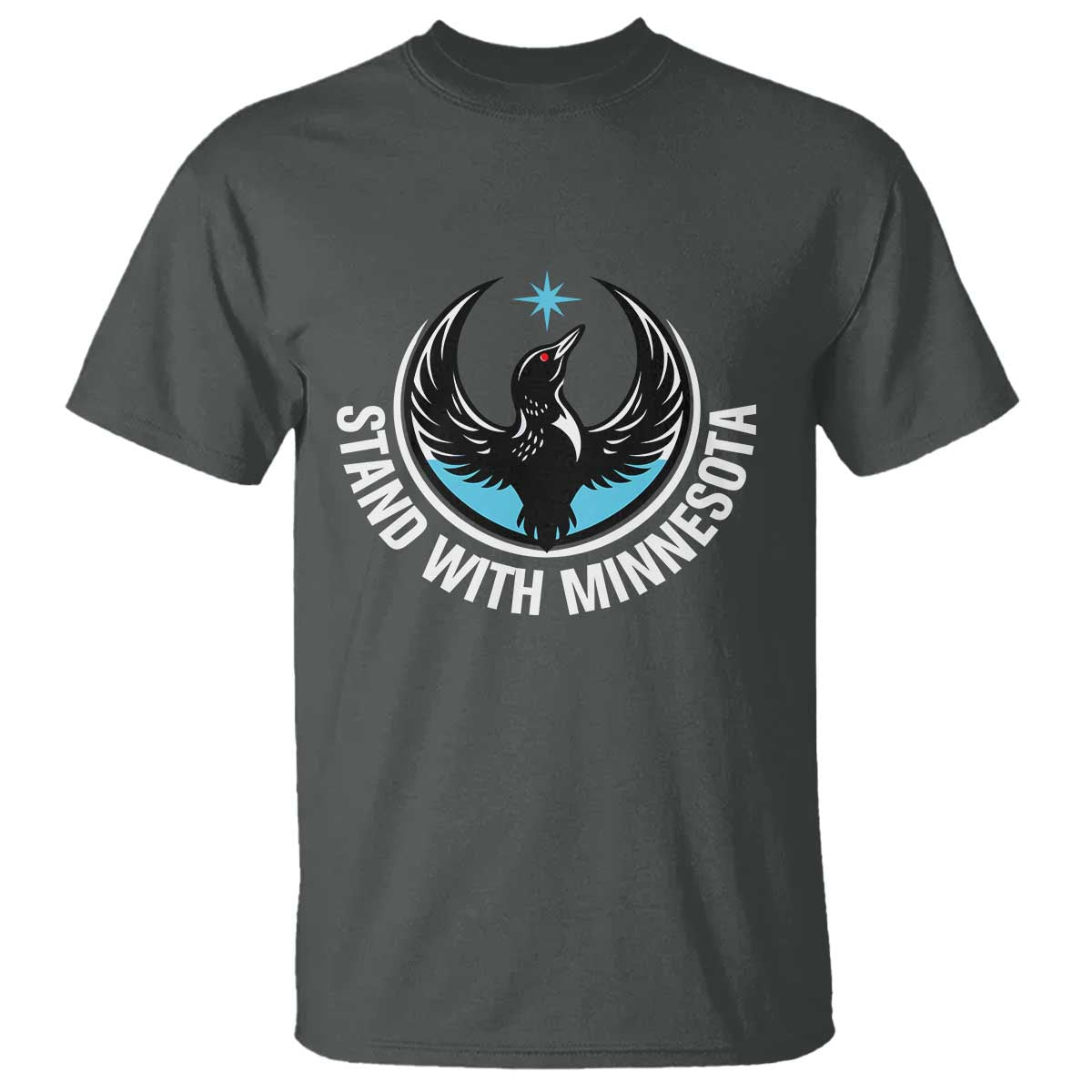Minnesota Strong T Shirt Stand With Minnesota Anti ICE Immigration Rights Protest TS14 Dark Heather Print Your Wear