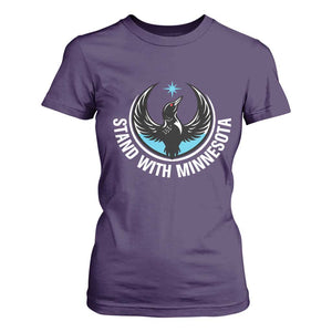 Minnesota Strong T Shirt For Women Stand With Minnesota Anti ICE Immigration Rights Protest TS14 Purple Print Your Wear