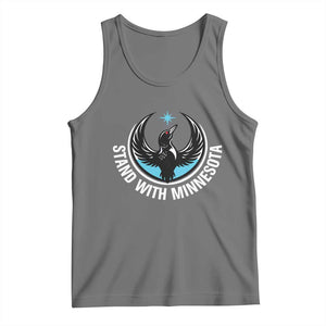 Minnesota Strong Tank Top Stand With Minnesota Anti ICE Immigration Rights Protest TS14 Black Heather Print Your Wear