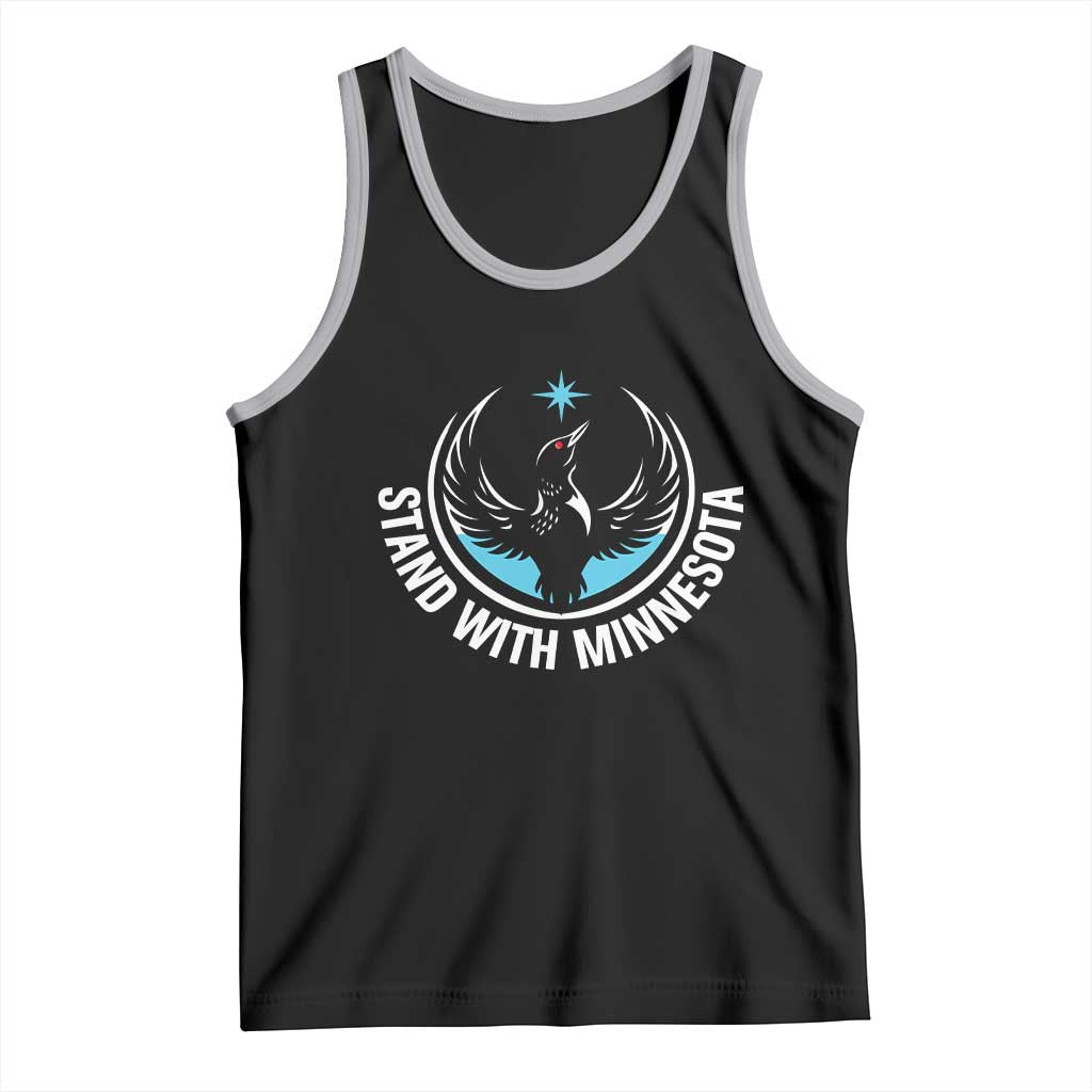 Minnesota Strong Tank Top Stand With Minnesota Anti ICE Immigration Rights Protest TS14 Black Athletic Heather Print Your Wear