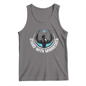 Minnesota Strong Tank Top Stand With Minnesota Anti ICE Immigration Rights Protest TS14 Deep Heather Print Your Wear