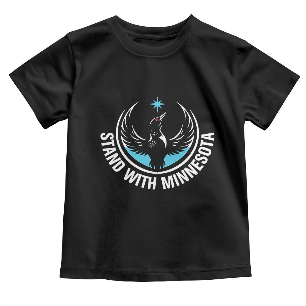Minnesota Strong Toddler T Shirt Stand With Minnesota Anti ICE Immigration Rights Protest TS14 Black Print Your Wear