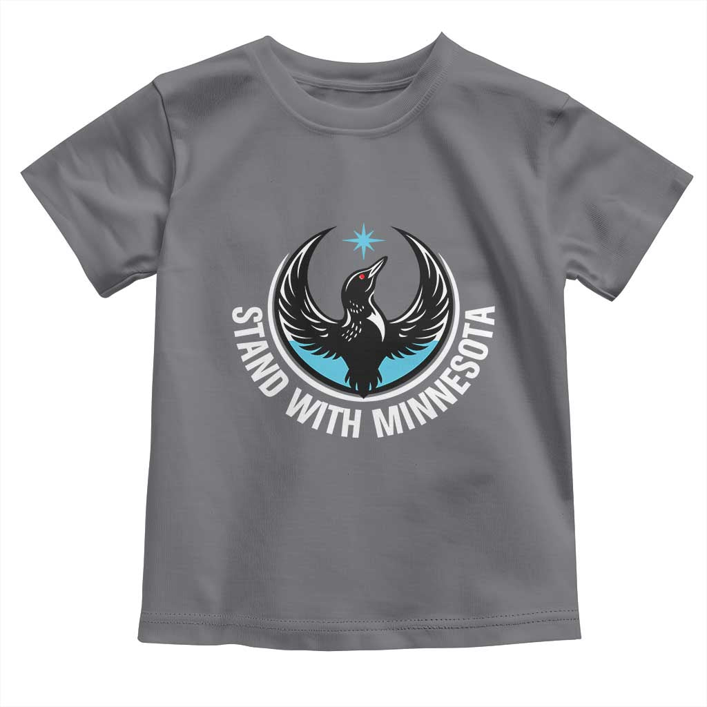 Minnesota Strong Toddler T Shirt Stand With Minnesota Anti ICE Immigration Rights Protest TS14 Charcoal Print Your Wear