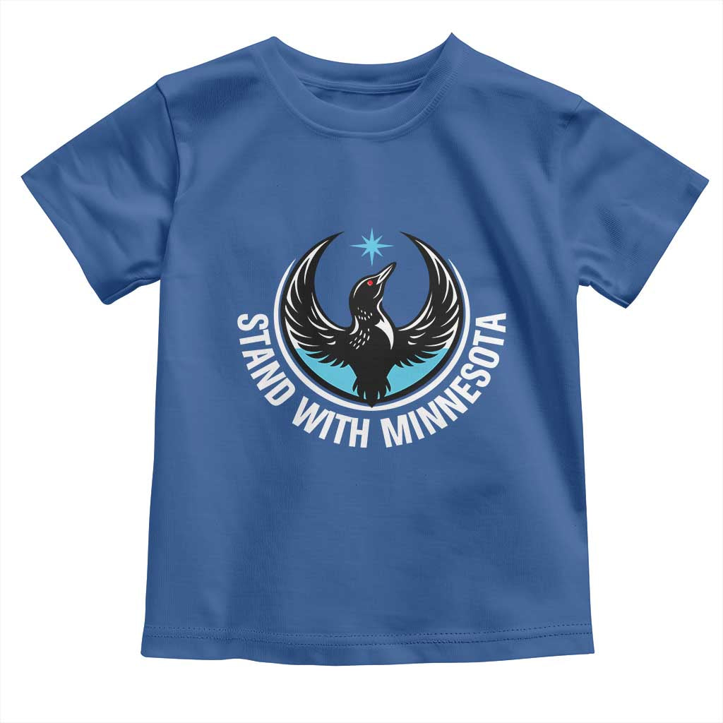 Minnesota Strong Toddler T Shirt Stand With Minnesota Anti ICE Immigration Rights Protest TS14 Royal Blue Print Your Wear