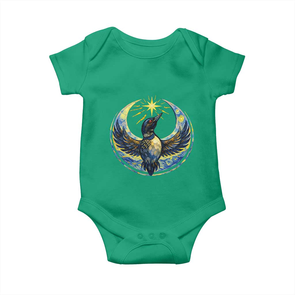 Minnesota Strong Baby Onesie Minneapolis Loon Starry Night Van Gogh TS14 Irish Green Print Your Wear
