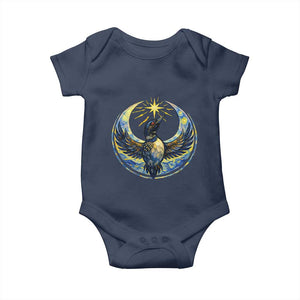 Minnesota Strong Baby Onesie Minneapolis Loon Starry Night Van Gogh TS14 Navy Print Your Wear