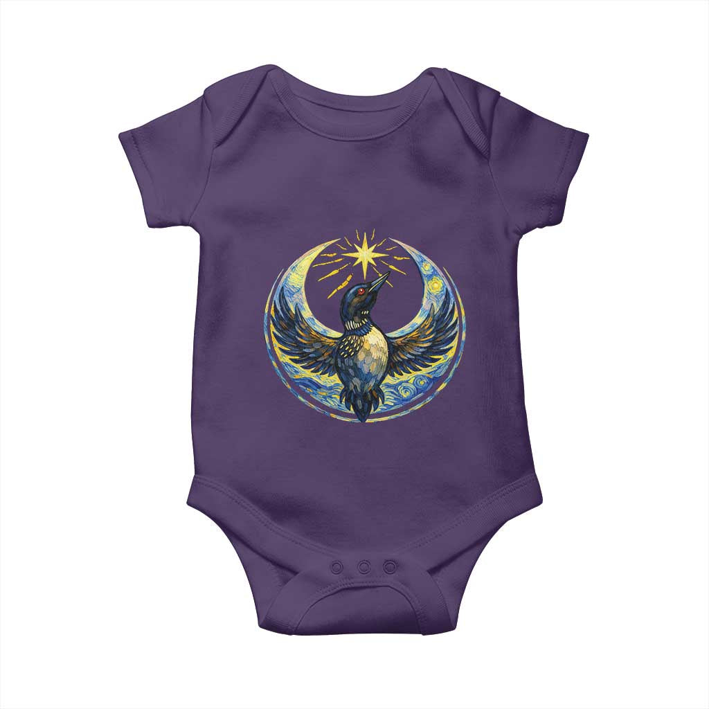 Minnesota Strong Baby Onesie Minneapolis Loon Starry Night Van Gogh TS14 Purple Print Your Wear