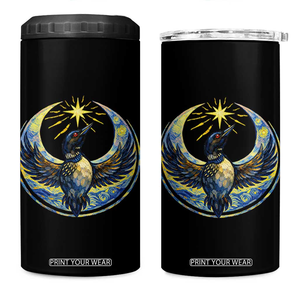 Minnesota Strong 4 in 1 Can Cooler Tumbler Minneapolis Loon Starry Night Van Gogh TS14 One Size: 16 oz Black Print Your Wear