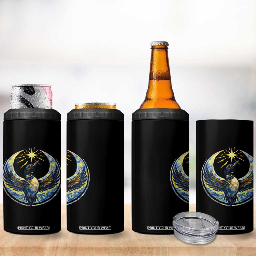 Minnesota Strong 4 in 1 Can Cooler Tumbler Minneapolis Loon Starry Night Van Gogh TS14 Print Your Wear