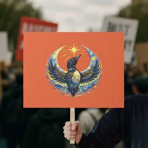 Minnesota Strong Protest Sign Minneapolis Loon Starry Night Van Gogh TS14 Horizontal 18" × 24" Orange Print Your Wear